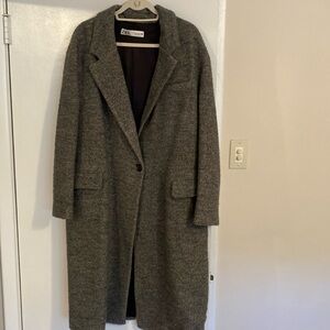 Zara tweed coat, size L